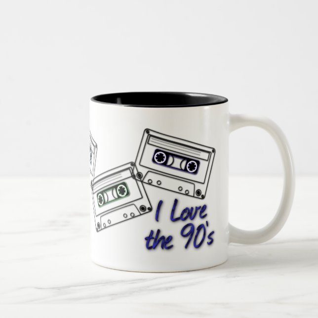 I Love The 90's Old School Cassette Coffee Mug (Right)