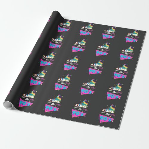 I love the 90s Retro Outfit Wrapping Paper