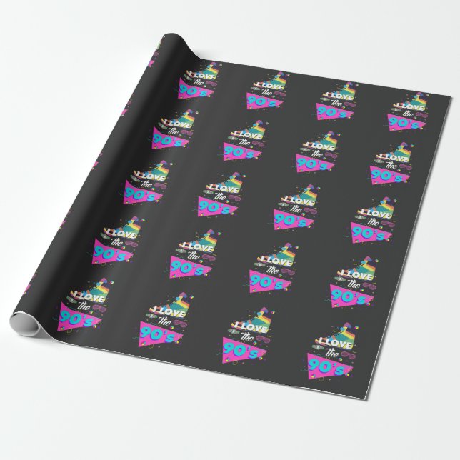 I love the 90s Retro Outfit Wrapping Paper (Unrolled)