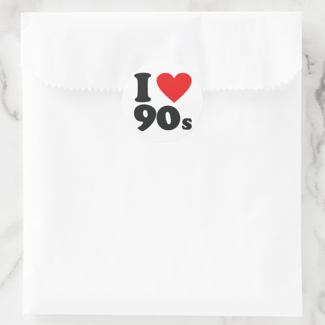 I Love The 90's Sticker | Zazzle