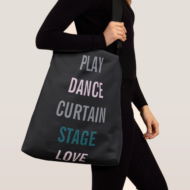 I Love The Arts Dance Actor Personal Rehearsal Crossbody Bag (Close Up)