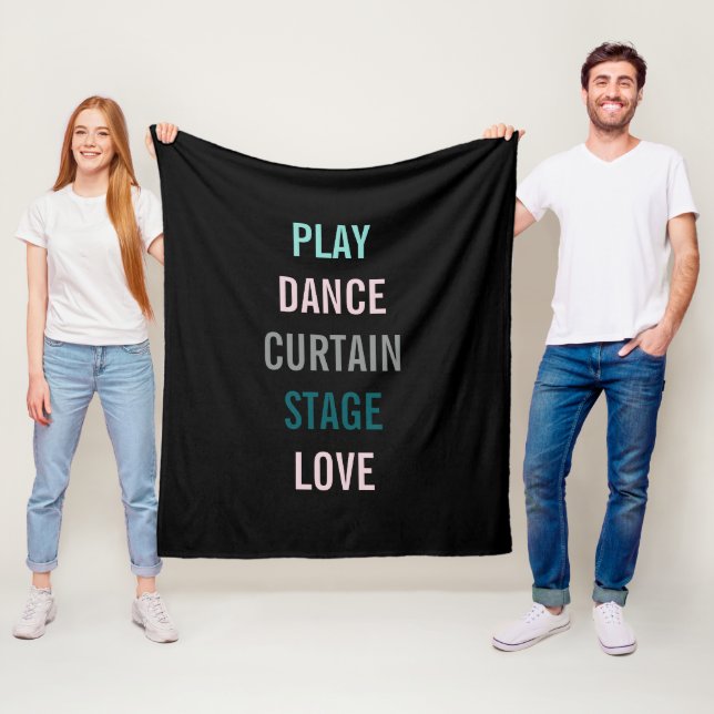 I Love The Arts Dance Actor Personalize Room Fleece Blanket (In Situ)