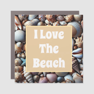 I love the beach car magnet