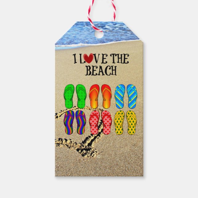 I Love the Beach Gift Tags (Front)