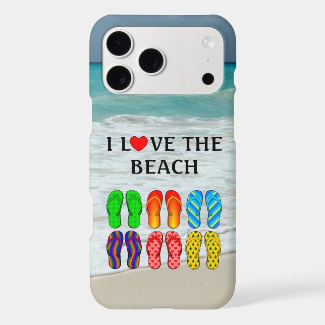 I Love the Beach,  iPhone Case (Back)