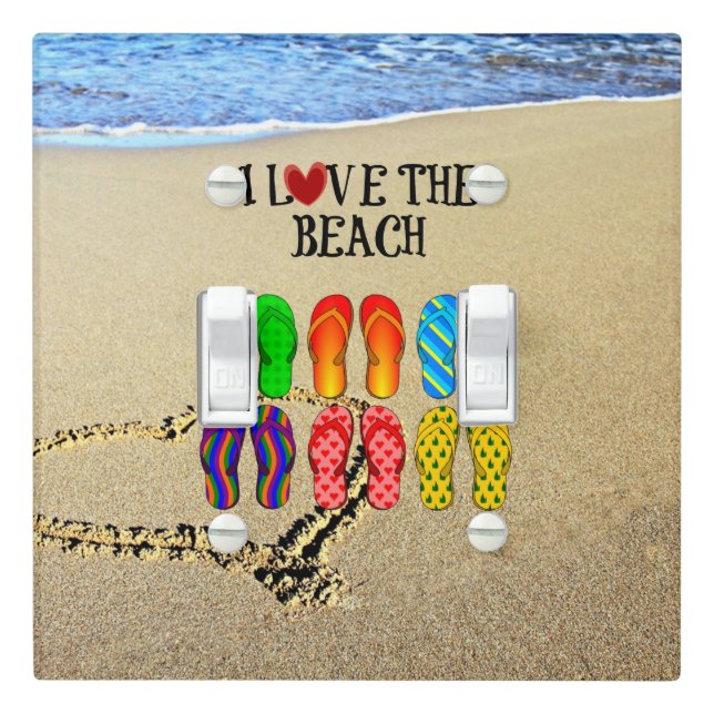 I Love the Beach Light Switch Cover (In Situ)