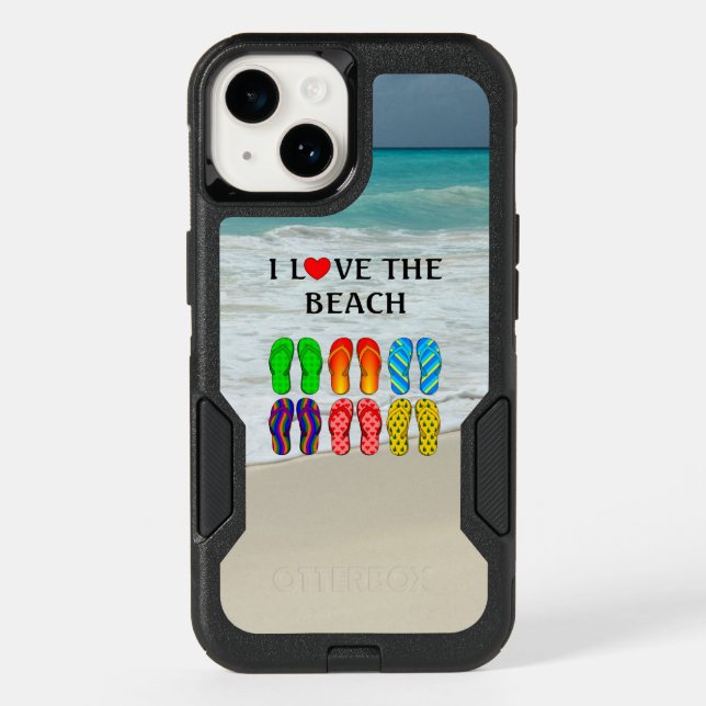 I Love the Beach, Otterbox iPhone Case (Back)