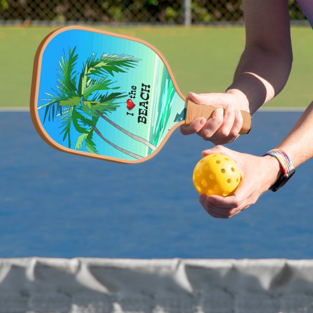 I Love the Beach Pickleball Paddle (Insitu)