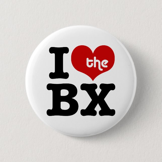 I Love The Bronx Pinback Button (Front)