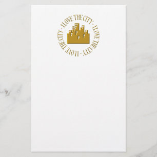 I love the city stationery