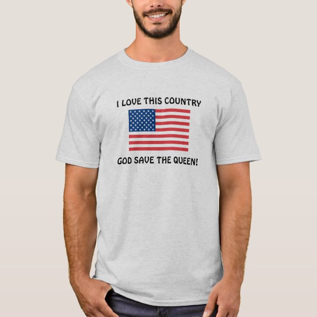 I love the country mens tshirt funny tees (Front)