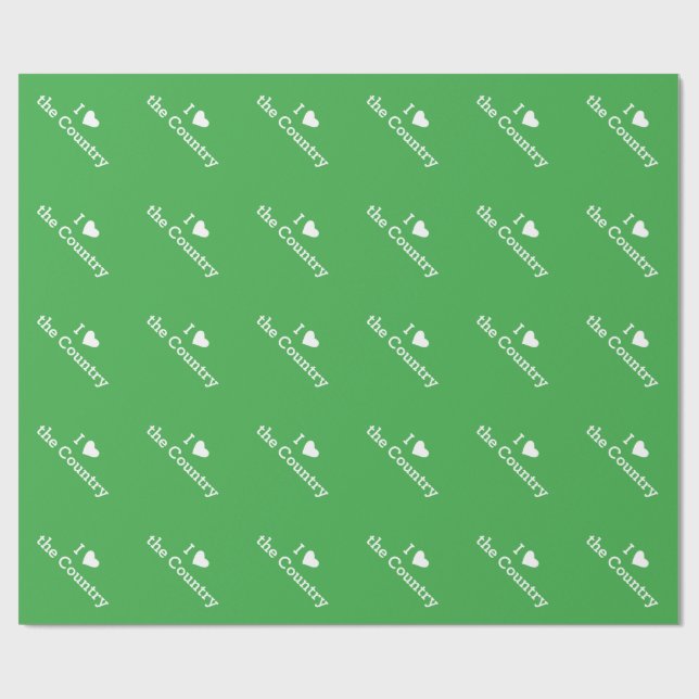 I Love the Country Wrapping Paper (Flat)