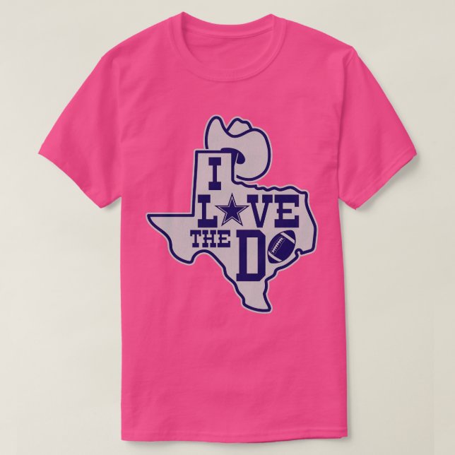 I Love The D Dallas T-Shirt (Design Front)