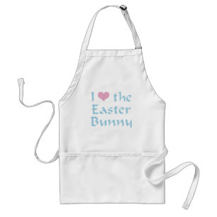 I Love the Easter Bunny Adult Apron