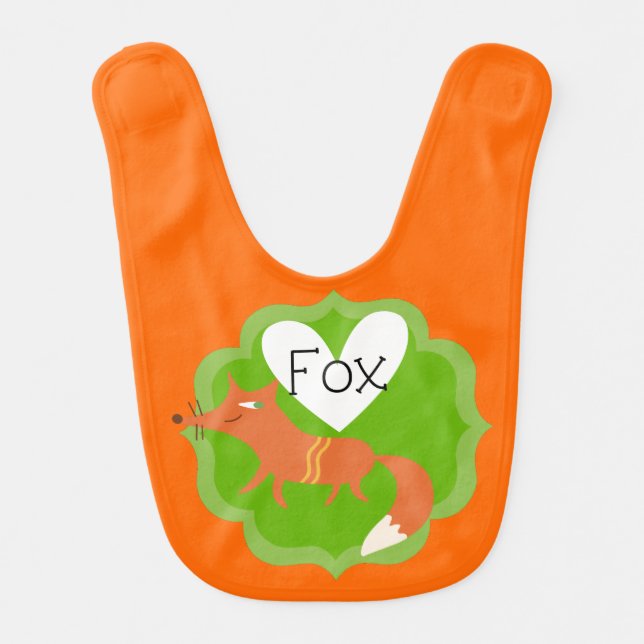 I Love the Fox Bib (Front)