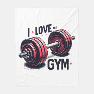 I love the gym fleece blanket