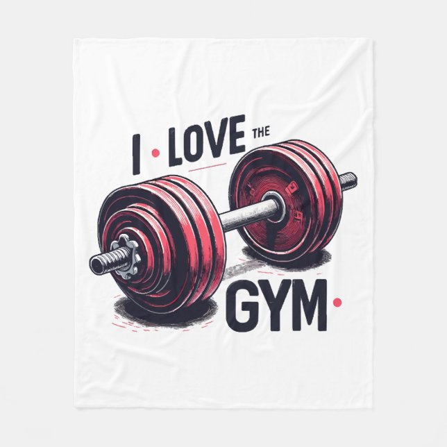 I love the gym fleece blanket (Front)