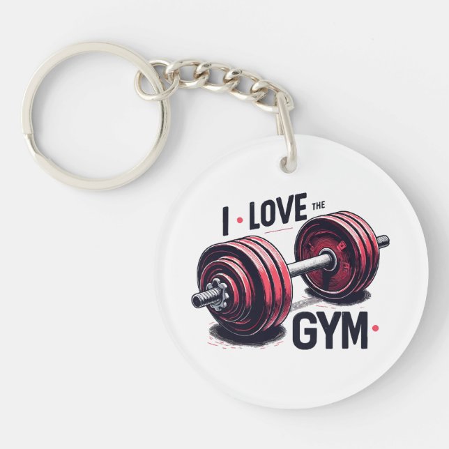 I love the gym keychain (Front)