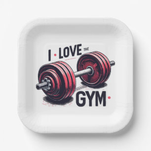 I love the gym paper plates