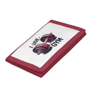 I love the gym tri-fold wallet