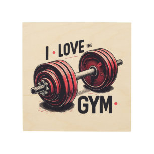 I love the gym wood wall art