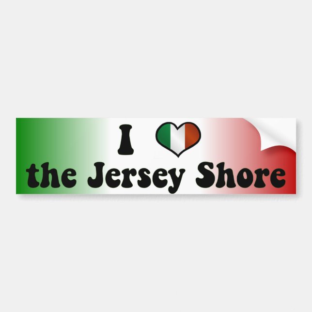 I Love the Jersey Shore Bumper Sticker (Front)