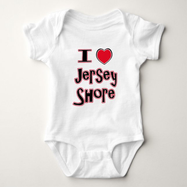 I love the jersey shore red baby bodysuit (Front)