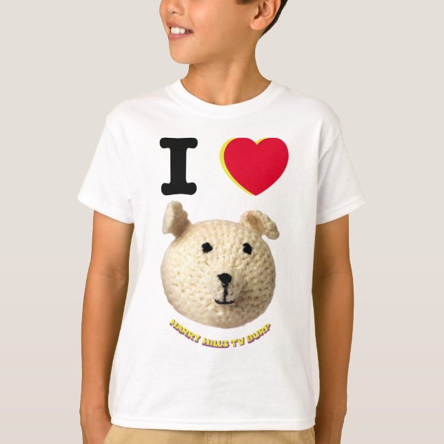 I Love The Knitted Character t-shirt YOUTH (Front)