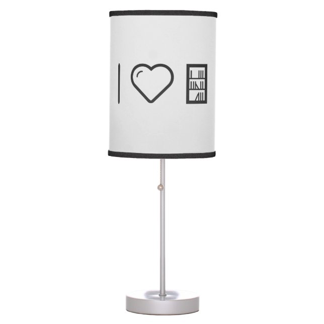 I Love The Librarys Table Lamp (Front)