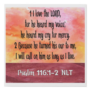 I Love The Lord Faux Canvas Print