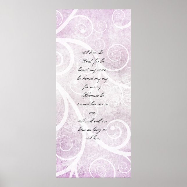 I love the Lord, wall poster (Front)