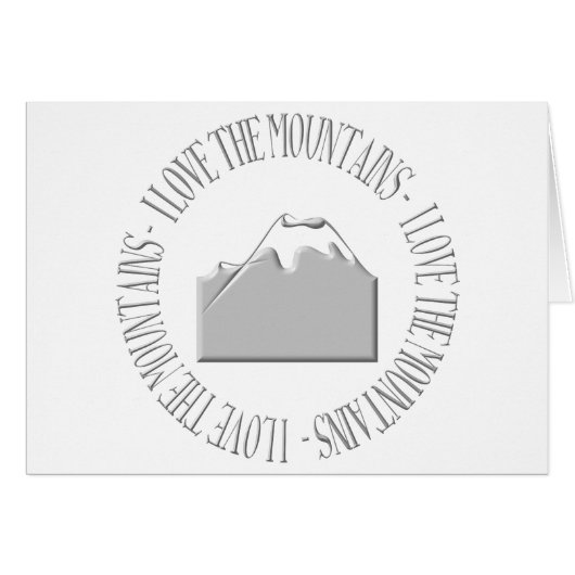I love the mountains cards (Front Horizontal)