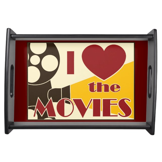 I Love the Movies Serving Tray (Front)