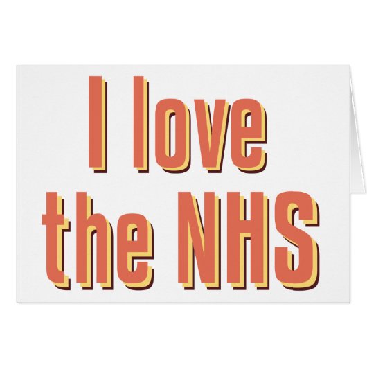 I Love the NHS Cards (Front Horizontal)