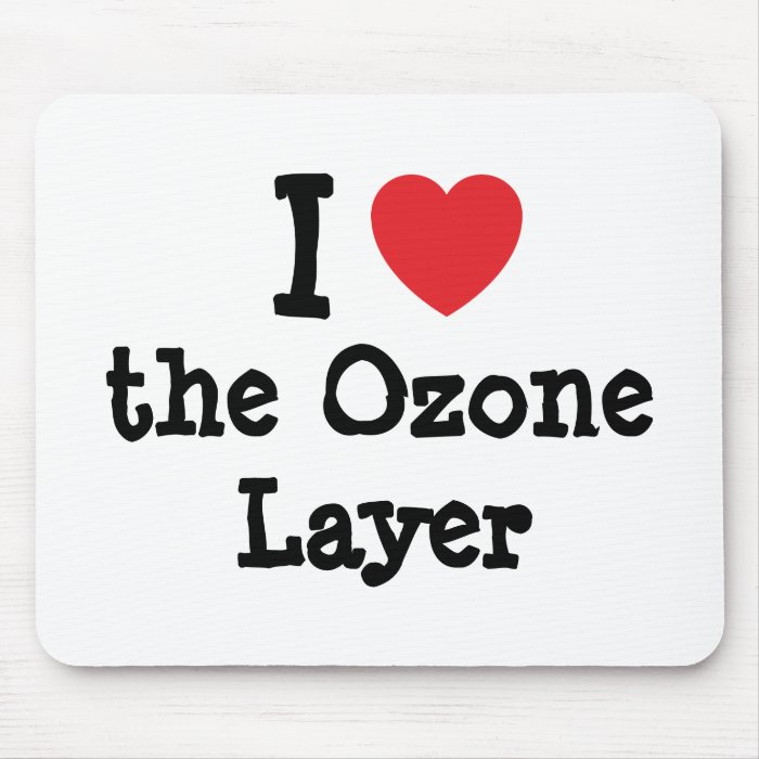 love the Ozone Layer heart custom personalized Mouse Mat from Zazzle 