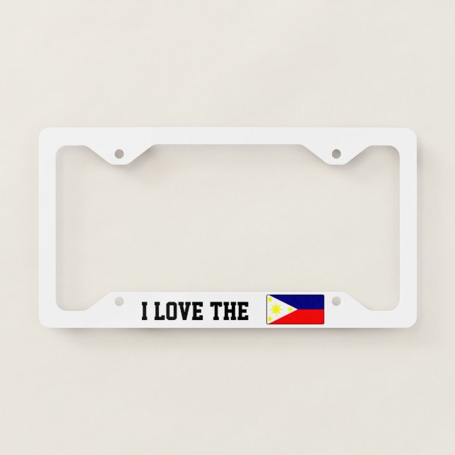 I love the Philippines License Plate Frame (Front)
