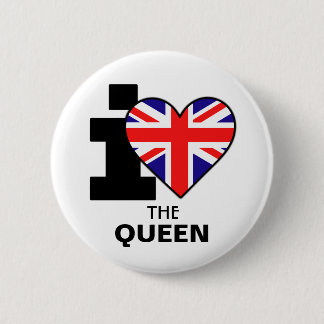 I Love the Queen Button
