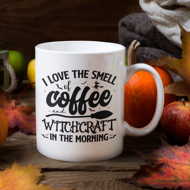 I Love the Smell Coffee Funny Witch Halloween Coffee Mug (Creator Uploaded)