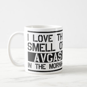 i love the smell of avgas in the morning coffee mug