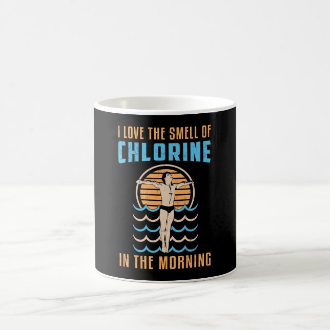 I Love The Smell Of Chlorine Swimming Swimmer Swim Coffee Mug (Center)