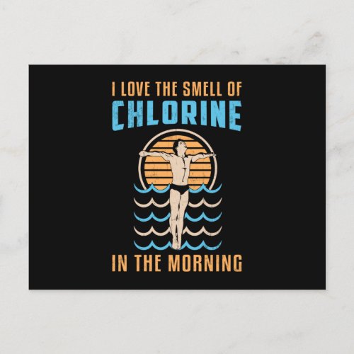 I Love The Smell Of Chlorine Swimming Swimmer Swim Postcard