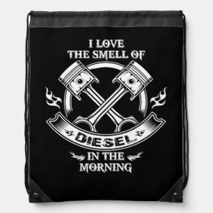 I Love The Smell Of Diesel In The Morning Drawstring Bag