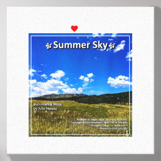 I Love The Summer Sky Canvas Photo Tile
