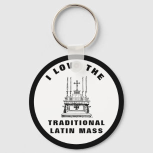 I LOVE THE TRADITIONAL LATIN MASS CATHOLIC KEYCHAIN