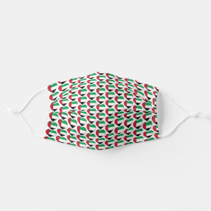 I Love The United Arab Emirates Flag Heart Pattern Adult Cloth Face Mask