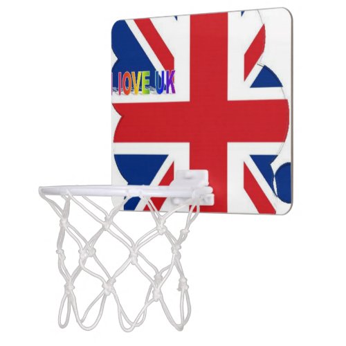 I Love The United Kingdom Mini Basketball Hoop