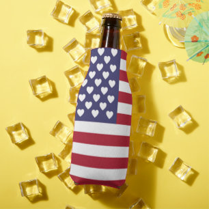 I LOVE THE UNITED STATES OF AMERICA BOTTLE COOLER