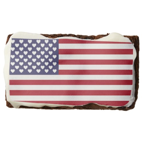 I LOVE THE UNITED STATES OF AMERICA BROWNIE