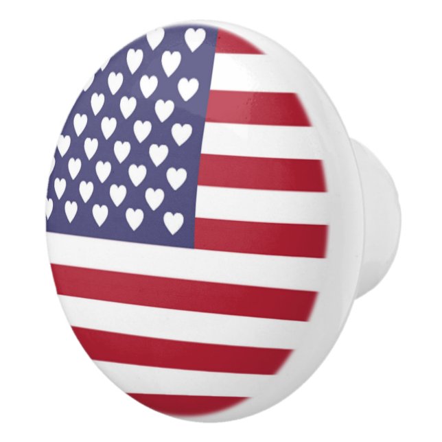 I LOVE THE UNITED STATES OF AMERICA  CERAMIC KNOB (Right)