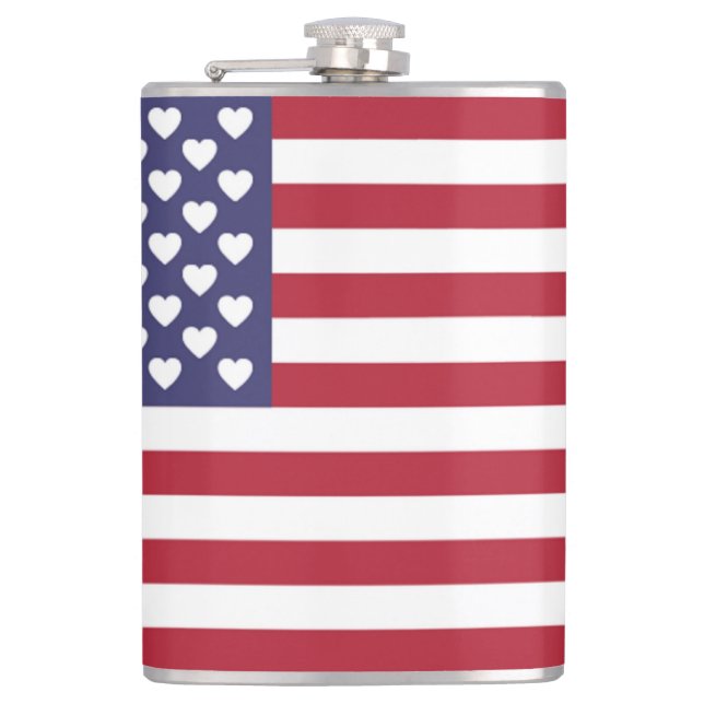 I LOVE THE UNITED STATES OF AMERICA  FLASK (Front)